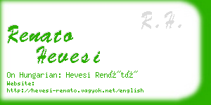 renato hevesi business card